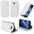 Samsung Galaxy A3 2017 Hülle weiß Cover mit Stand – Zubehör Etui Galaxy A3 2017 Flip Case Schutzhülle (PU Leder, Tasche Weiss) – XEPTIO accessoires