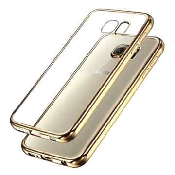 Samsung Galaxy S6 Edge Hülle vanki® Plating Schutzhülle Clear Case Cover Bumper Anti-Scratch TPU Silikon Handyhülle für Samsung Galaxy S6 Edge