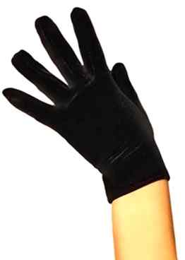 Samthandschuhe kurze Handschuhe in Schwarz