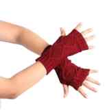 Sannysis Gestrickte weiche warme Fäustling Arm Fingerless Winterhandschuhe