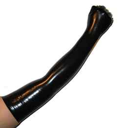 Schulterlange Fäustling Latex – Handschuhe in verschiedenen Farben und Größen