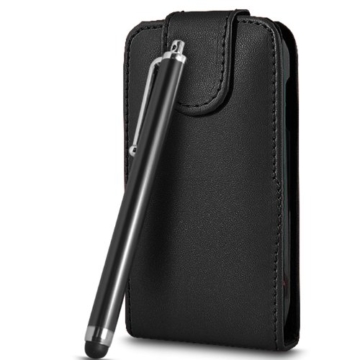 Schwarz Hochwertig PU Leder Flip Klapp Deckel Tasche Schutzhülle Case Hülle Etui COVER Beutel Für NOKIA 700 & Hochempfindlicher High Sensitive STYLUS PEN Eingabestift BY N4U Zubehör und Accessoires