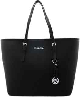 Shopper Tasche Handtasche Schwarz Tom & Eva Schultertasche Neu