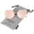 SojoS Cateye Damen Sonnebrille Mirrored Ultra Thin Ultra Light Metal Frame Women Sunglasses SJ1022