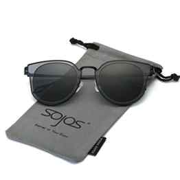 SojoS Schick Klassische Retro Rund UV Schützen Polarisiert Sonnenbrille für Damen und Herren SJ1057