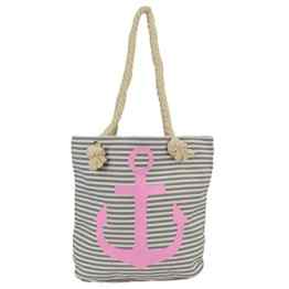 Sonia Originelli Shopper Strandtasche Kordel Seil Streifen Anker Anchor Maritim T021-AN-RV