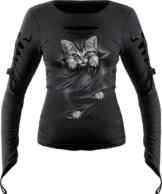 Spiral Bright Eyes Girl-Longsleeve schwarz