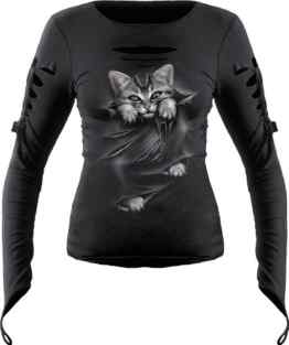 Spiral Bright Eyes Girl-Longsleeve schwarz