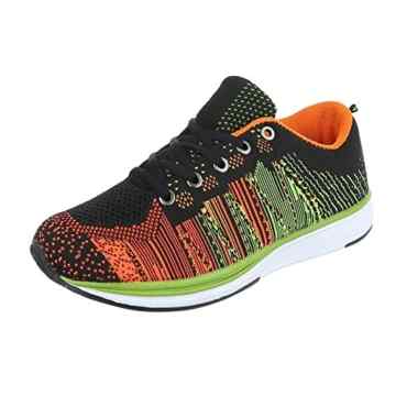 Sportschuhe Damenschuhe Geschlossen Sneakers Schnürsenkel Ital-Design Freizeitschuhe