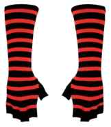 Stulpen Handschuhe – Rot Gestreift