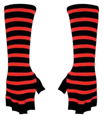 Stulpen Handschuhe – Rot Gestreift
