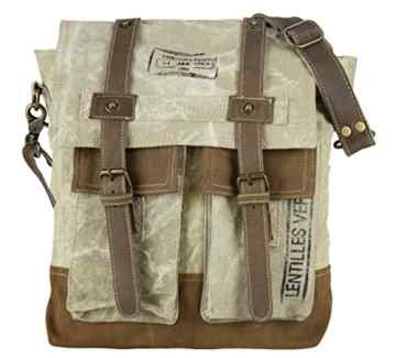 Sunsa Damen Herren Vintage Tasche Messengertasche Umhängetasche Schultertasche aus Canvas