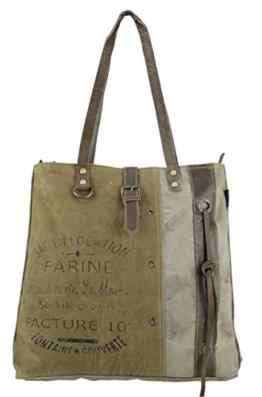 Sunsa Damen Shopper Vintage Tasche Schultertasche Handtasche aus Canvas 1804 43x39x10 cm