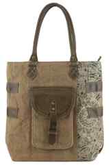 Sunsa Damen Vintage Tasche Canvastasche Shopper Schultertasche 43x40x13cm