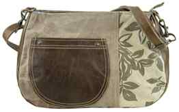 Sunsa Damen Vintage Tasche Umhängetasche Schultertasche Handtasche aus Canvas / Leder