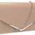 SwankySwans Damen Clutch Paris, Lackleder, Briefumschlagdesign, Nude