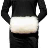 SwirlColor Cremeweiß Faux Fur Hand Muffs, Frauen Faux-Kaninchen-Pelz Muffs