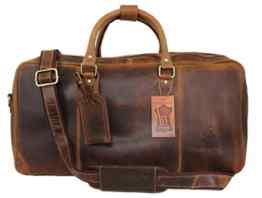 TRIFOGLIO Reisetasche Sporttasche Weekender Freizeittasche Handgepäck aus geöltem Leder Vintage Look TRTB28