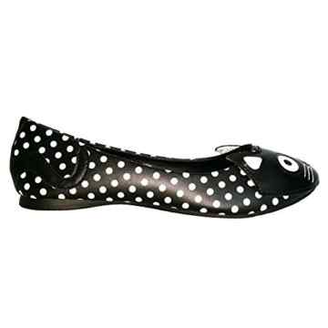 TUK Damen Neu Einzigartig Rock ’n‘ Roll Pinup 1950er jahre Inspiriert Retro Charakter Aufdruck Ballet Flache Schuhe mit TUK oder STARLET pro Tasche