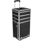 TecTake® Kosmetikkoffer Pilotenkoffer Beauty Koffer Schminkkoffer Trolley Friseurkoffer schwarz