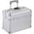 TecTake® Pilotenkoffer 47x39x25 cm Handgepäck Businesskoffer Aktenkoffer Koffer Trolley silber mit Rollen