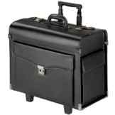 TecTake® Pilotenkoffer Aktenkoffer Businesskoffer Reisekoffer Trolley mit Rollen schwarz