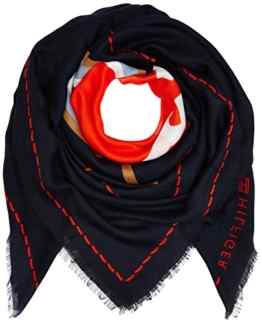 Tommy Hilfiger Damen Halstuch Heart Scarf, Mehrfarbig (Corporate Mix 901), One size (Herstellergröße: OS)