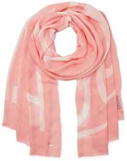 Tommy Hilfiger Damen Schal, Mehrfarbig (Pippa Logo Scarf Sea Pink / Snow White 681), One size