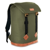 Travando ® Vintage Canvas Rucksack Backpack Schulrucksack | 15 Zoll Laptop Rucksack | Gepolsterter Tagesrucksack Schultasche Wanderrucksack für Freizeit Uni Schule | Unisex Daypack für Herren, Damen