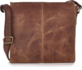 URBAN FOREST, Cntmp, Leder, Handtaschen, Messenger, Messengerbags, Freizeit Taschen, Überschlagstaschen, Umhängetaschen, Crossover Taschen, Naturleder, Leder, Hellbraun, Cognac, 33x26x7cm (B x H x T)