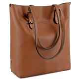 UTO Damen PU Leder Shopper modern gross Capacity Schultertasche Handtasche