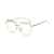 Ularma Class Retro Katzenaugen Brille mit Fensterglas Metallgestell Brillenfassung Dekobrillen