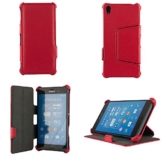 Ultra Slim Tasche Leder Style Sony Xperia Z3 Hülle rot Cover mit Stand – Zubehör Etui smartphone 2014 Sony Xperia Z3 Flip Case Schutzhülle (Handy tasche folio PU Leder, Red) – Brand XEPTIO accessoires