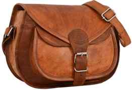 Umhängetasche Gusti Leder „Evelyn“ Damentasche Handtasche Damen-Handtasche Ledertasche Shopping-Tasche Abendtasche Vintage Braun K54b