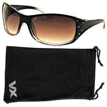 VOX Damen Sonnenbrille Designer Sport Fashion Strass Brille