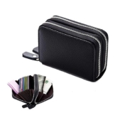 Valentinstag Geschenke-valentoria® Kreditkarte Holder Kleingeld Wallet Fall Clutch Organizer Wallet Reißverschluss Reihenfolge Kupplung Karte Geld Clip Handtasche schwarz