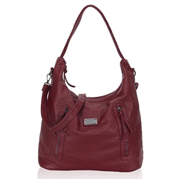 Veevan Damen Vintage Hobo Soft Leder Henkeltasche Handtasche Schultertasche