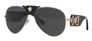 Versace – VE 2150Q,Pilot (tropfenförmig) Metall Herrenbrillen