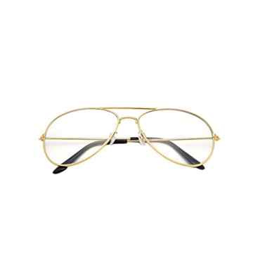 Vintage Pilotenbrille Herren Damen Mit Fensterglas