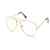 Vintage Pilotenbrille Metallrahmen Fensterglas Brille Ohne Stärke Durchsichtig Nerdbrille Sonnenbrille mit Nasenpad Retro Winddicht Sonne Brille Damen Herren