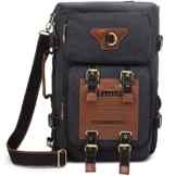 Vintage Rucksäcke Herren Military Canvas Rucksack Fit to 15.6 Inches Laptoptasche für Camping Wandern