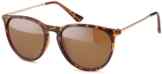 Vintage Sonnenbrille im 60er Style mit trendigen bronzefarbenden Metallbügeln Panto – Retro Brille