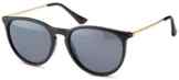 Vintage Sonnenbrille im angesagtem 60er Style mit trendigen goldfarbenden Metallbügeln Brillentrends (schwarz_smoke)