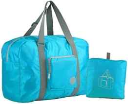WANDF Foldable Travel Duffel Bag Faltbare Reisetasche Gepäck Sport Fitnessstudio Wasserresistent(nicht wasserdicht, sondern wasserresistent, abstoßender Stoff) Nylon