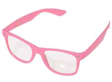 Wayfarer Partybrille 1980 style Retro Atzen Nerdbrille Hornbrille Sonnenbrille Klarglas