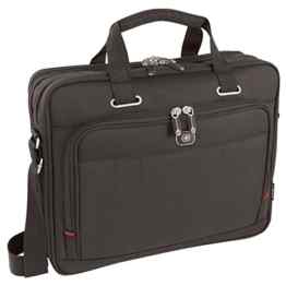 Wenger Acquisition 16″ Laptop Aktentasche schwarz , moderne Bürotasche für Notebook und Tablet