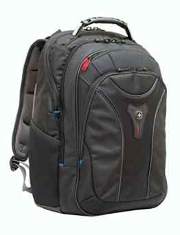 Wenger Carbon 17″ Geräumiger premium Rucksack mit optimalen Schutz für das Notebook , MacBook Pro , Rucksack schwarz