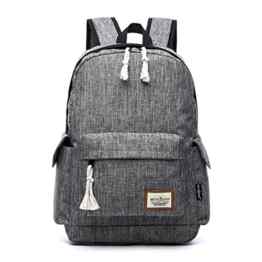 Wewod Damen Herren Schulrucksack Rucksack Schultasche Freizeitrucksack Stadtrucksack für 15.6 Zoll Laptop 30*47*15 cm