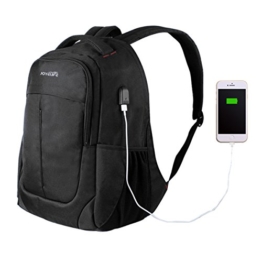 WinBridge Laptops Rucksack Man mit USB-Ladeanschluss Wasserdicht Anti-Diebstahl 15,6 Zoll für Reisen, Schule, Business 【BP003】