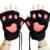 XY Fancy Damen Mädchen süße Katze Kralle Bärenkralle fingerlose Handschuhe Winter Halbfingerhandschuhe, Grau Beige Braun Schwarz